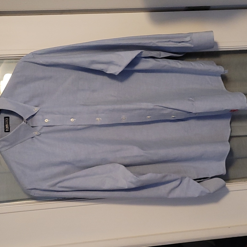 Lands End men's blue oxford dress shirt 17.5 neck/33 sleeve.